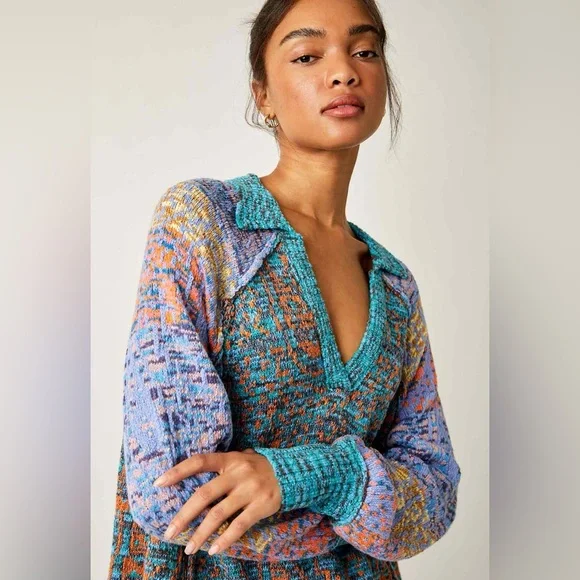 Free People Multicolor Knit Mini Dress - Picture 9 of 11